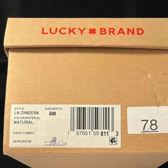 Lucky Brand Dineesa Studded Two Band Flat Sandals NIB Size 8 - Picture 6 of 7